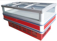 Clear Glasses Open Single Chest Deep Freezer For Frozen Seafood Fish