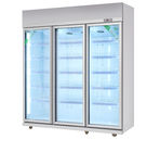 Black Body Commercial Upright Freezer Beverage Refrigerator With Five Layer Shelves