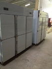 Commercial Stainless Steel Upright Freezers 6 Doors For Restaurant  Factory