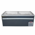 220V 15L Island Display Freezer With Curved Top Sliding Glass