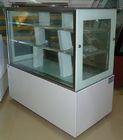 1.5 M White Commercial Cake Display Freezer With Marble Base / 3 Layers