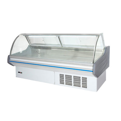 Low Energy Lighting Meat Shop Food Display Refrigerator Open Display Cooler