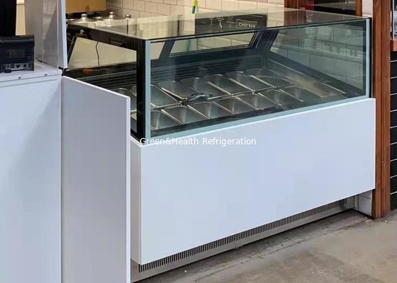 -22 Degree 16 Pan Gelato Display Scoop Ice Cream Display Freezer