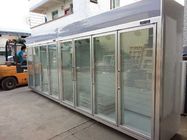 Heater Glass Door Commercial Beverage Cooler For Supermarket / Store Two Layers