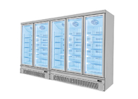 1450L Glass Door Commercial Display Freezer Factory Vertical Showcase