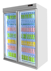 Glass Door Commercial Drink Cooler / Supermarket Display Freezer