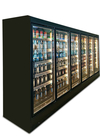 Black Glass Door Commercial Display Freezer Upright Bar Cabinet For Beer Drink