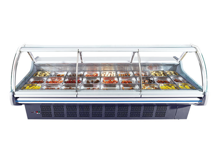 Butchery Shop Deli Display Refrigerator Meat Display Fridge Showcase With Back Sliding Door