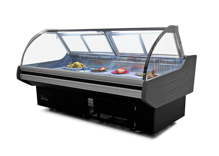 Butchery Shop Deli Display Refrigerator Meat Display Fridge Showcase With Back Sliding Door
