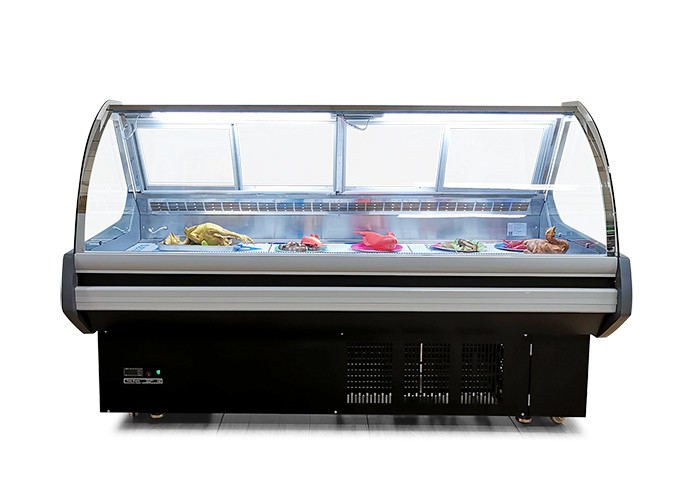 Butchery Shop Deli Display Refrigerator Meat Display Fridge Showcase With Back Sliding Door