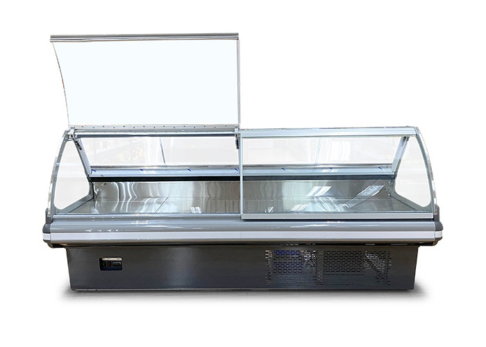 Butchery Shop Deli Display Refrigerator Meat Display Fridge Showcase With Back Sliding Door