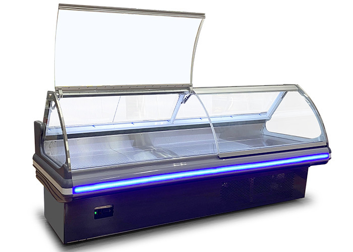 Butchery Shop Deli Display Refrigerator Meat Display Fridge Showcase With Back Sliding Door