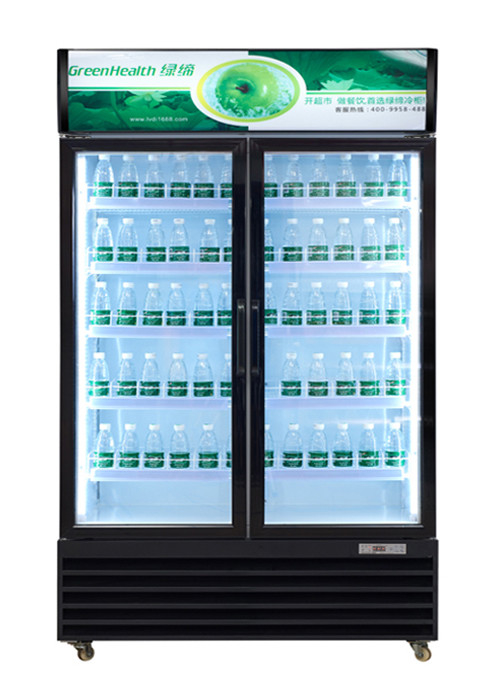 High Efficient Shop Sliding Door Frozen Food Display Freezer Built In System