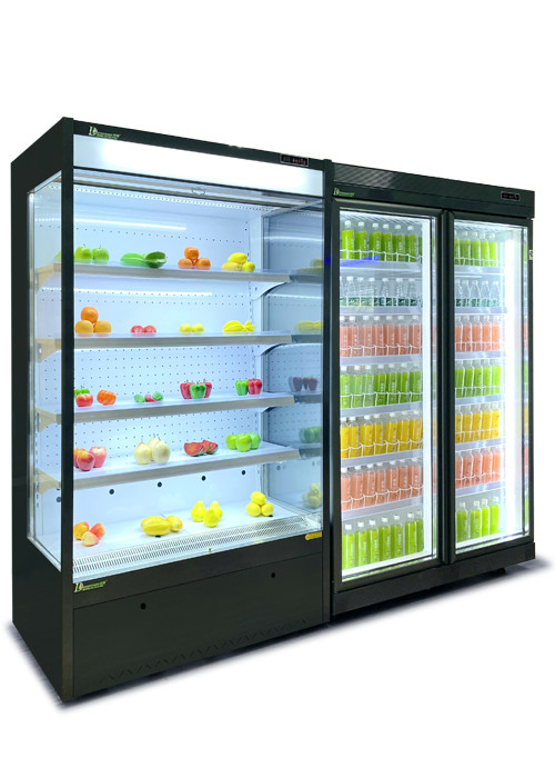 Custom Color Display Commercial Freezer Showcase Fridge For Beverage