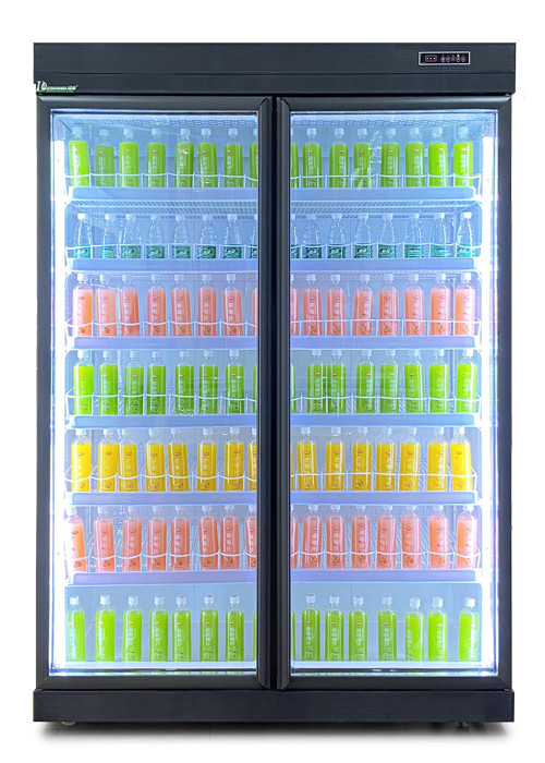 Custom Color Display Commercial Freezer Showcase Fridge For Beverage