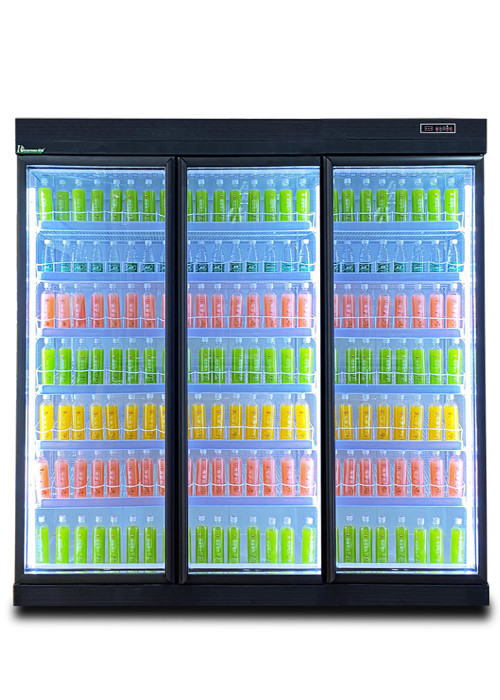 Custom Color Display Commercial Freezer Showcase Fridge For Beverage
