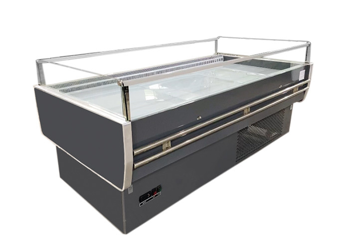 Horizontal Supermarket Island Freezer Display Fruit Vegetable Beverage Deli Food showcase