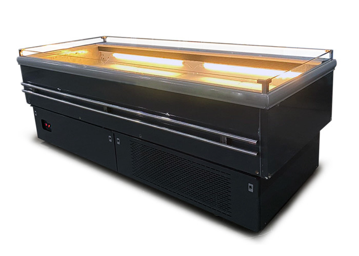 Horizontal Supermarket Island Freezer Display Fruit Vegetable Beverage Deli Food showcase