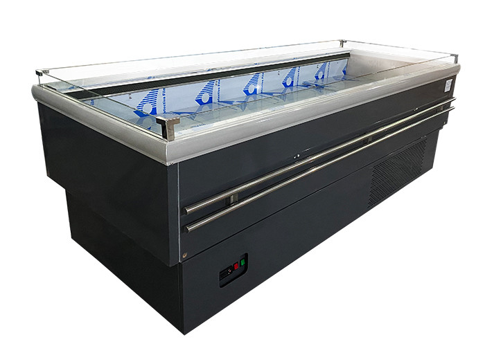 Horizontal Supermarket Island Freezer Display Fruit Vegetable Beverage Deli Food showcase