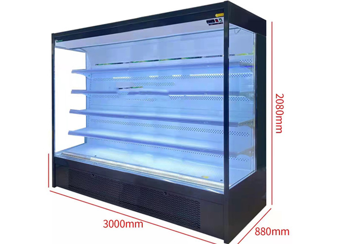 Fast Refrigeration Commercial Multideck Display Open Front Chiller Low Noise