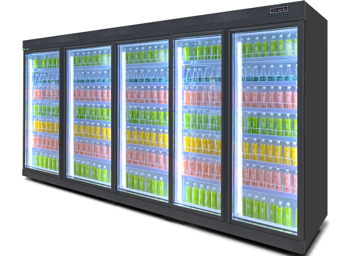High Transparency Glass Door Top Flat Commercial Drink Coolers For Shop