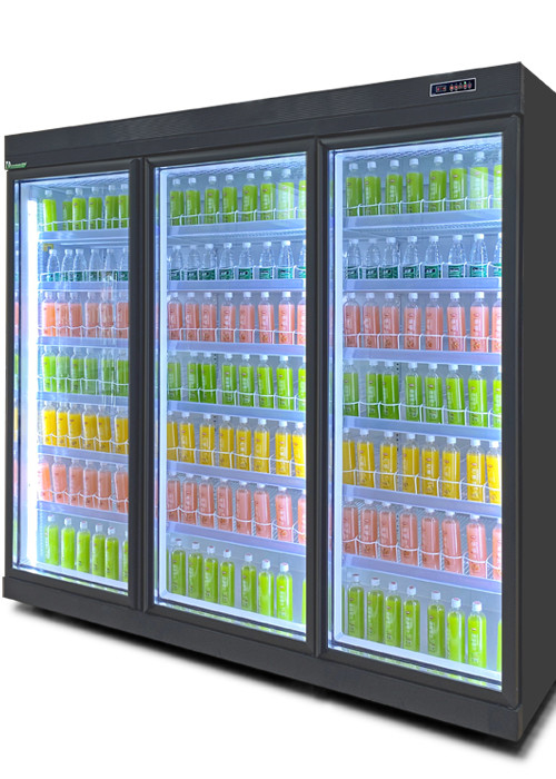 High Transparency Glass Door Top Flat Commercial Drink Coolers For Shop
