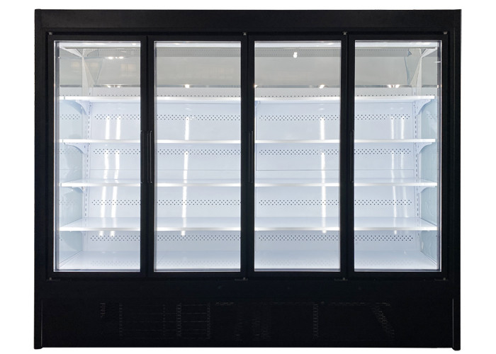 Silent Running Multideck Glass Door Fridge Commercial Display Refrigerator For Drinks