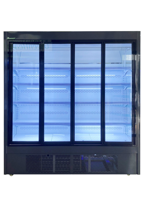 Silent Running Multideck Glass Door Fridge Commercial Display Refrigerator For Drinks