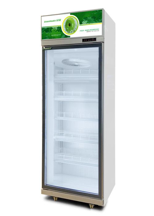 Eco Friendly Low E Glass Commercial Display Beverage Refrigerator For Bar Supermarket