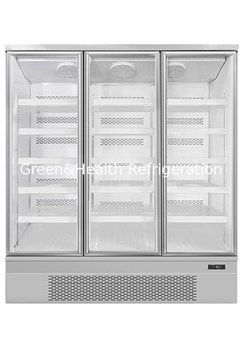 Energy-Saving Upright Food Display Freezer with Fan Cooling and Adjustable Shelves for Supermarkets