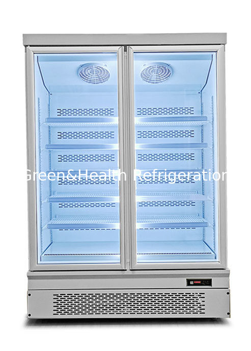 Energy-Saving Upright Food Display Freezer with Fan Cooling and Adjustable Shelves for Supermarkets