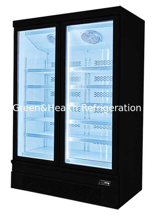 Energy-Saving Upright Food Display Freezer with Fan Cooling and Adjustable Shelves for Supermarkets