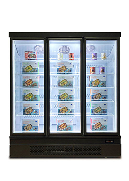 Energy Saving Upright Supermarket Food Display Freezer Showcase For Mall Hotel