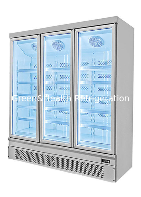 Energy-Saving Upright Food Display Freezer with Fan Cooling and Adjustable Shelves for Supermarkets