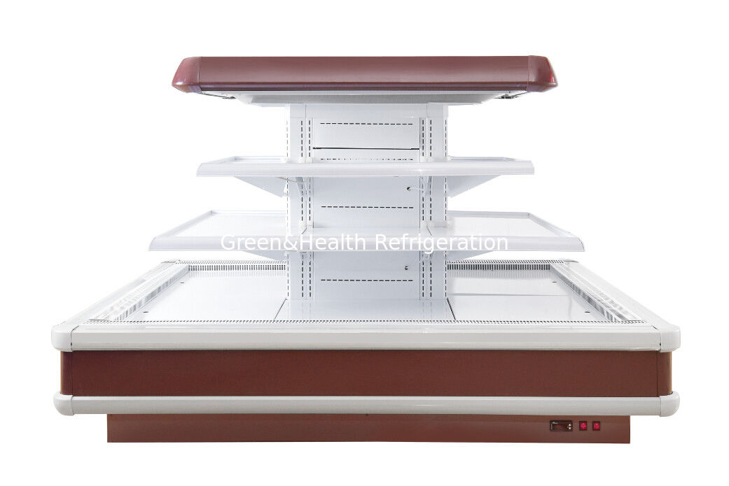 Green & Health Upright Vertical Multideck Open Chiller For Milk In Supermarket