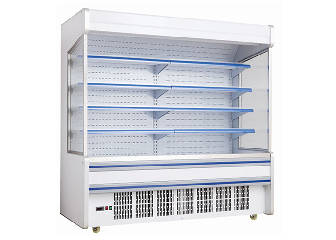 Fan Cooling Multideck Open Front Chiller For Shop Plug In Type With R404 Refrigerant