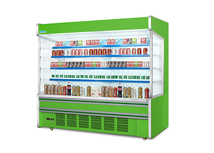 Fan Cooling Multideck Open Front Chiller For Shop Plug In Type With R404 Refrigerant