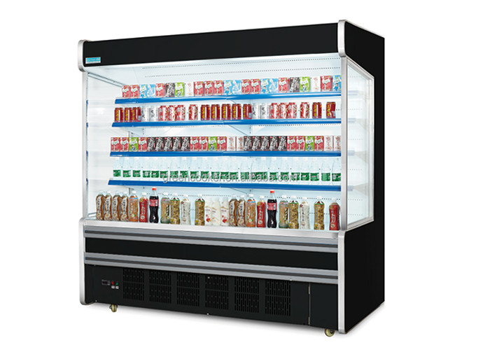 Fan Cooling Multideck Open Front Chiller For Shop Plug In Type With R404 Refrigerant