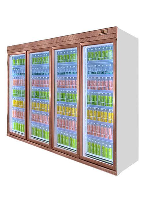 5 Layers Commercial Beverage Refrigerator Glass Door Upright Cooler For Retail Store