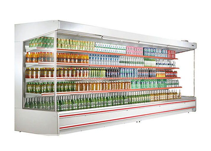 Remote System Fan Cooling Open Multideck Chiller For Supermarket / Commercial Place