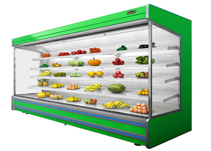 Remote System Fan Cooling Open Multideck Chiller For Supermarket / Commercial Place
