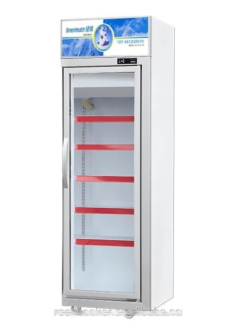 5 Layers 450L Single Door Commercial Supermarket Display Freezer Plastic Coated Steel