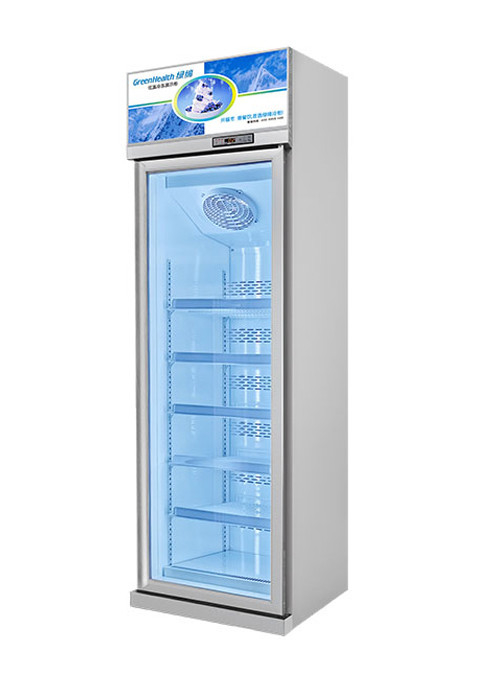 5 Layers 450L Single Door Commercial Supermarket Display Freezer Plastic Coated Steel