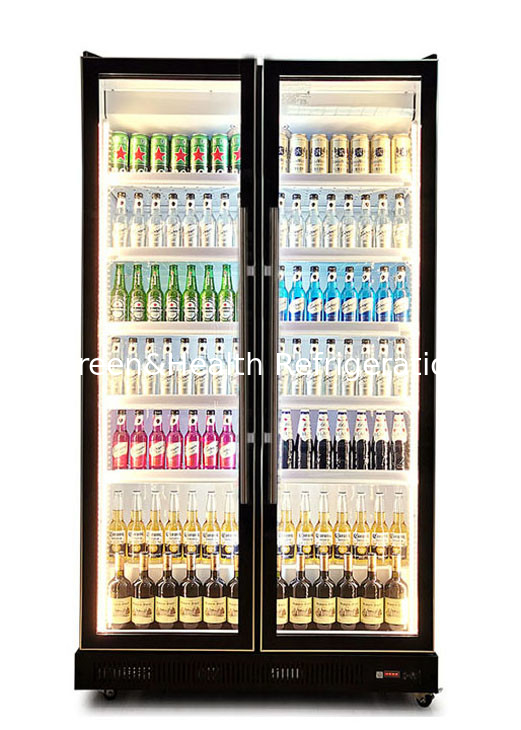 LED Cool Light Beer Beverage Liquor Drink Display Fridge For Commercial Three Color