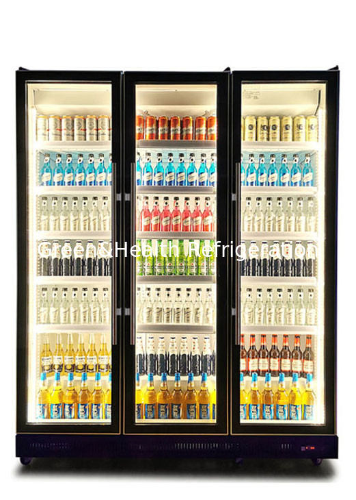 LED Cool Light Beer Beverage Liquor Drink Display Fridge For Commercial Three Color
