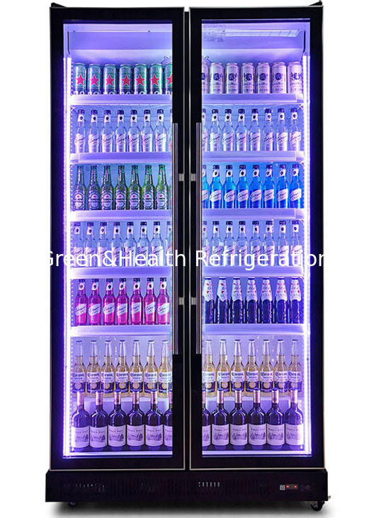 LED Cool Light Beer Beverage Liquor Drink Display Fridge For Commercial Three Color