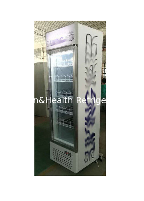 Commercial Glass Door Freezer with 5-Layer Adjustable Shelves Tempered Glass Door and Fan-Cooled System
