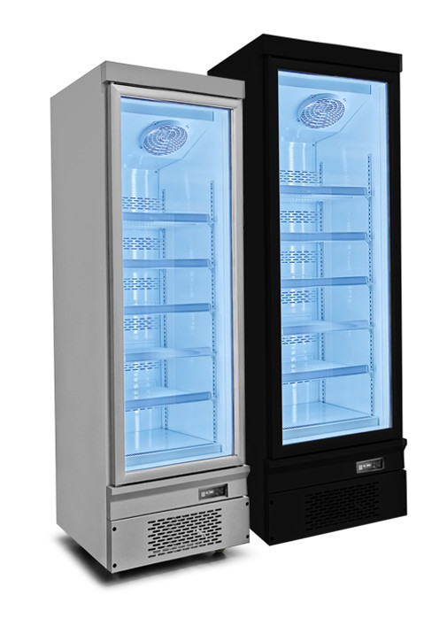 Glass Door Commercial Display Freezer Factory Custom 5 Layer Adjustable