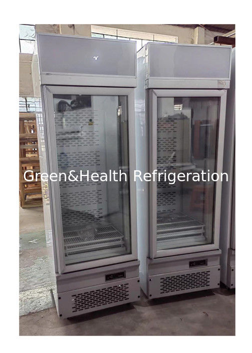 Commercial Glass Door Freezer with 5-Layer Adjustable Shelves Tempered Glass Door and Fan-Cooled System