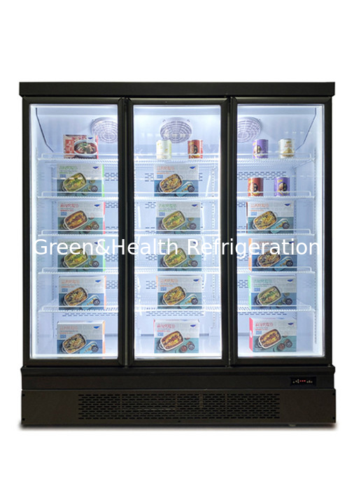 -22C Supermarket Frozen Food Vertical Ice Cream Freezer Glass Door Upright Display Cooler